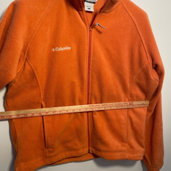 Columbia Heavyweight Fleece Jacket, Dreamcicle Orange, Size XL - Picture 3 of 7